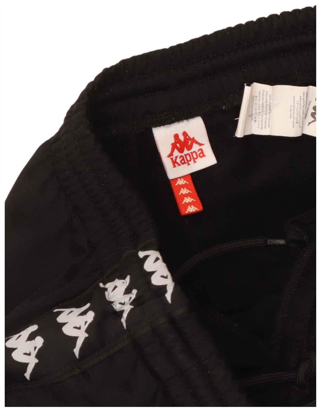 Kappa Pantalon de Survêtement Graphique Homme Noir Moyen Polyester