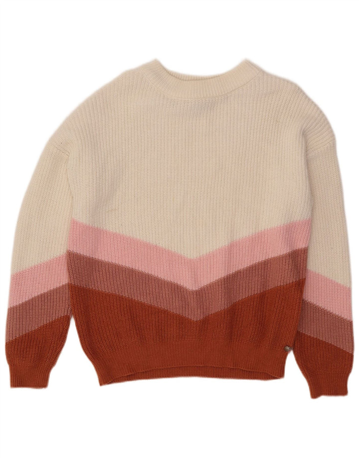 Roxy Pull à col bateau pour femme UK 14 Medium Multicolore Colourblock
