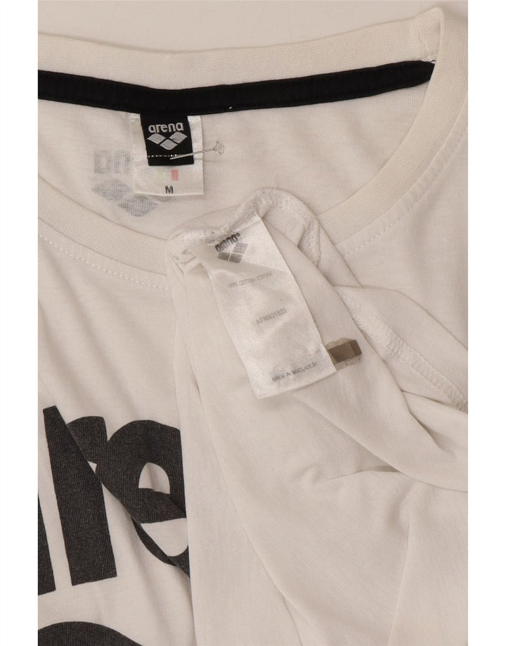 Arena T-Shirt Graphique Homme Blanc Moyen Coton