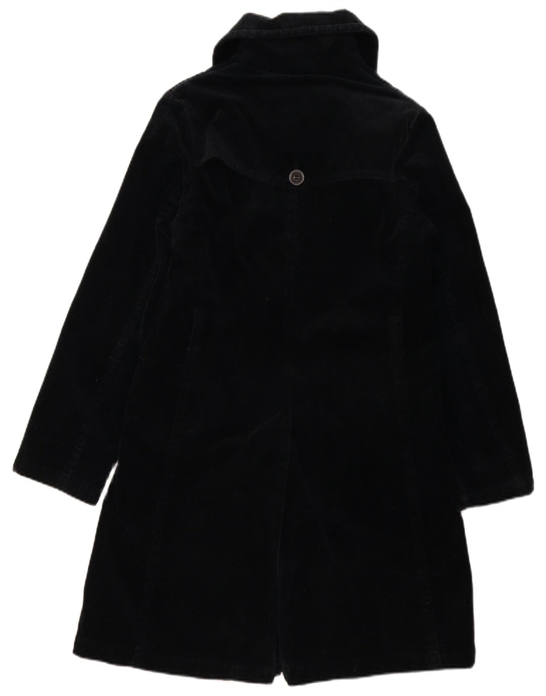 Benetton Manteau En Velours Côtelé Femme IT 40 Petit Coton Noir