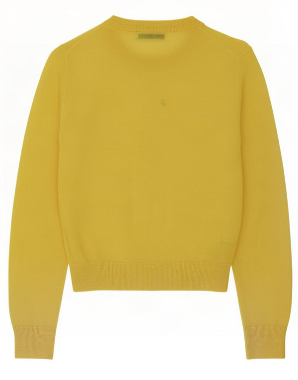 Zara Womens Crop Cardigan Sweater UK 10 Petit Nylon Jaune