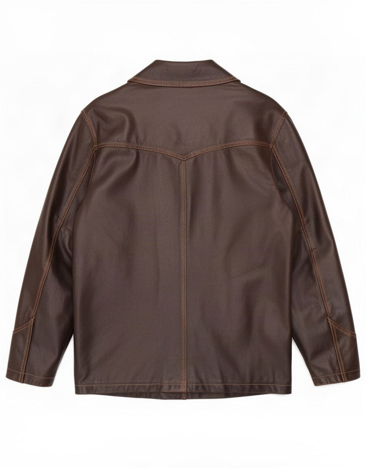 J.J.Scott Veste en cuir pour homme IT 48 Marron moyen
