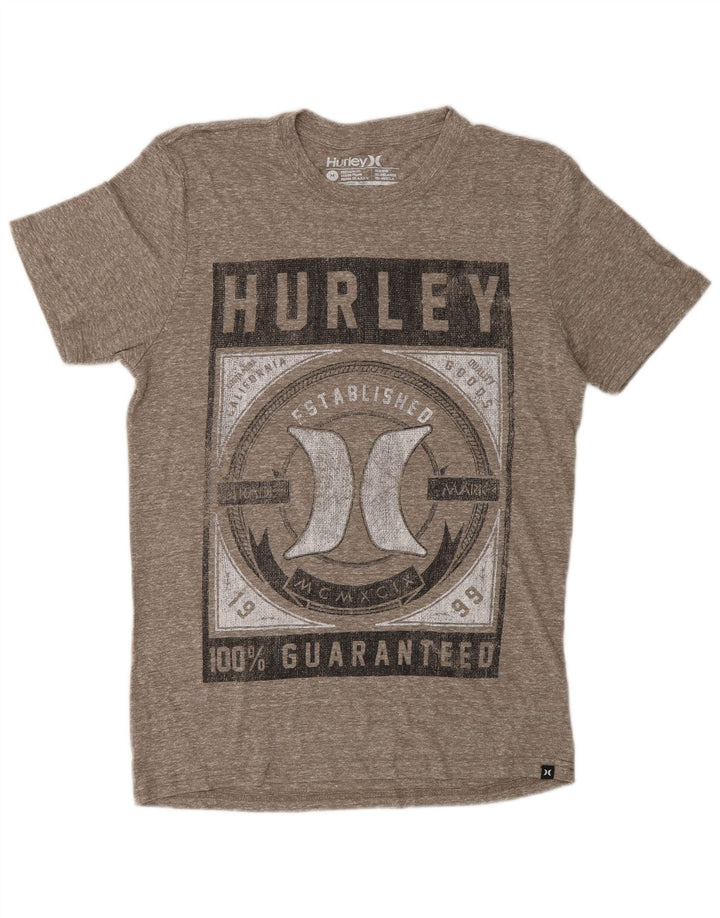 HURLEY T-Shirt Graphique Coupe Premium Homme Gris Moyen Moucheté