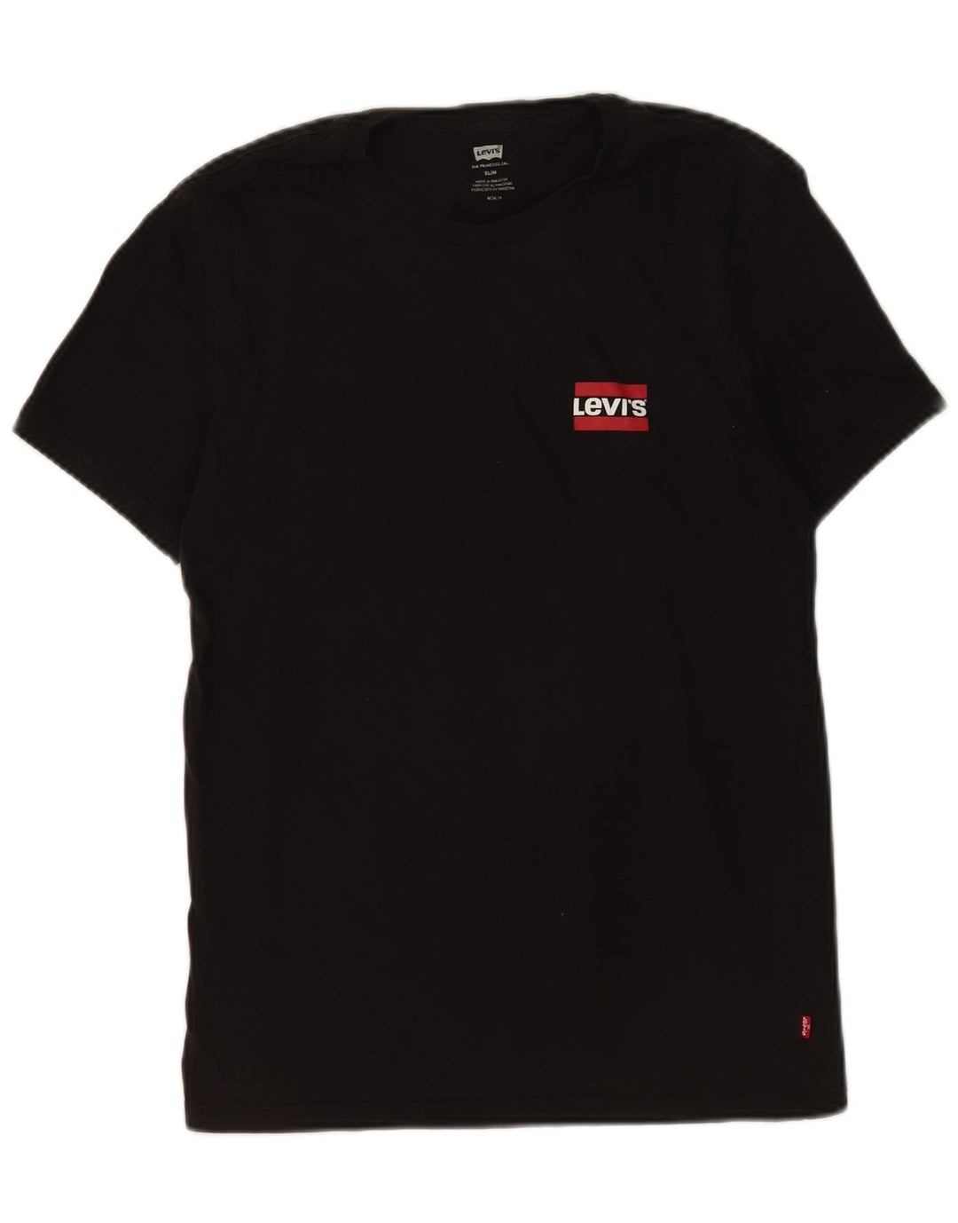 Levi's Tee-Shirt Slim Homme Noir Moyen Coton