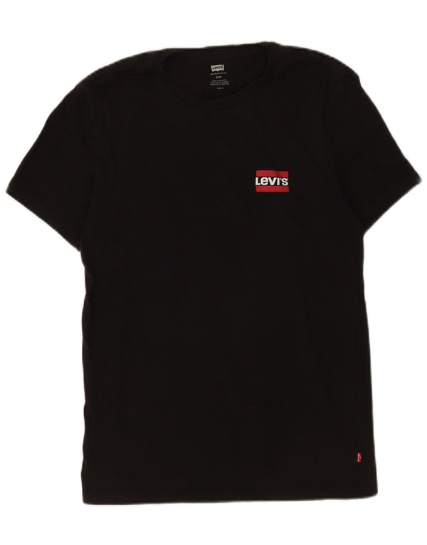 Levi's Tee-Shirt Slim Homme Noir Moyen Coton