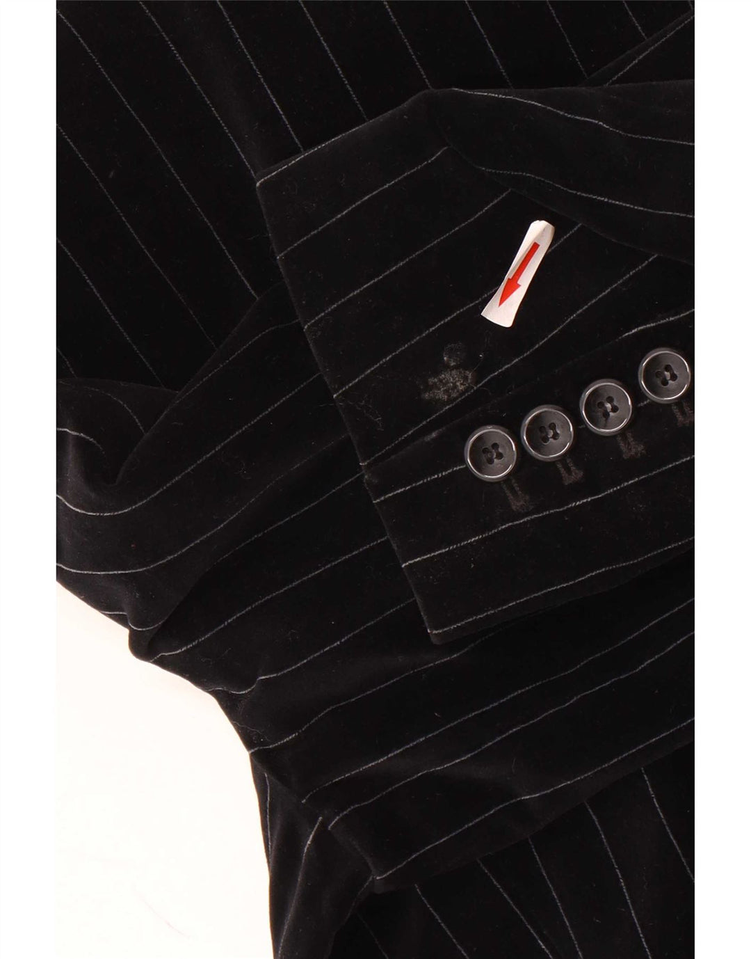 Esprit Veste blazer en velours à 2 boutons pour femme UK 14 Grandes rayures noires
