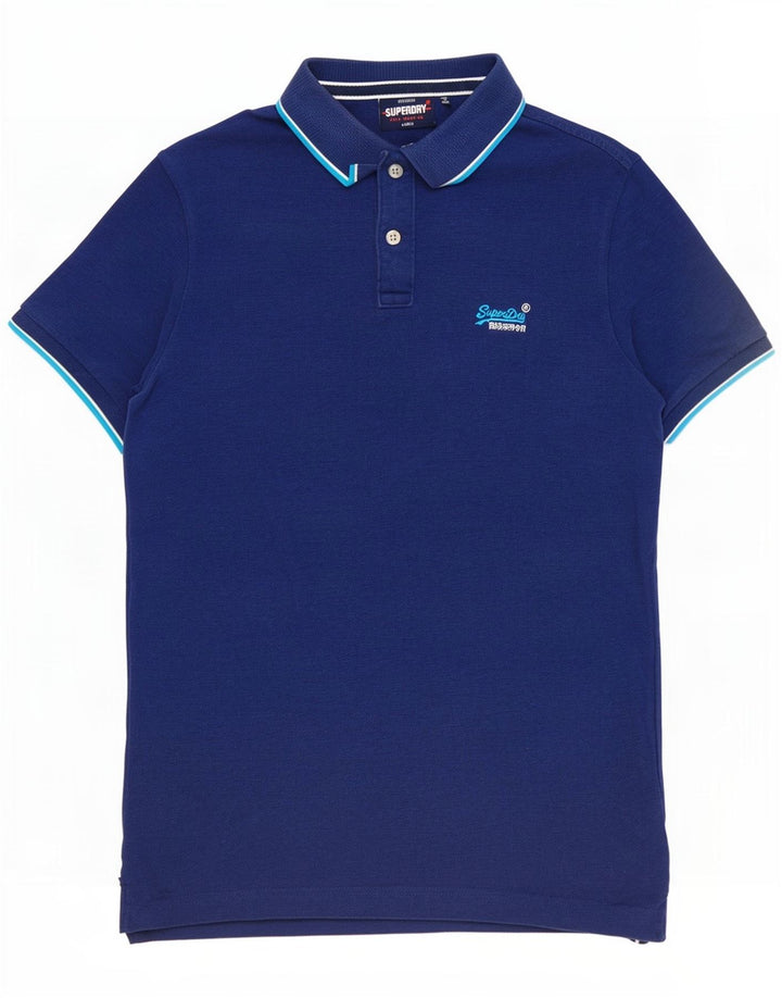 Superdry Polo Homme Grand Bleu Marine Coton