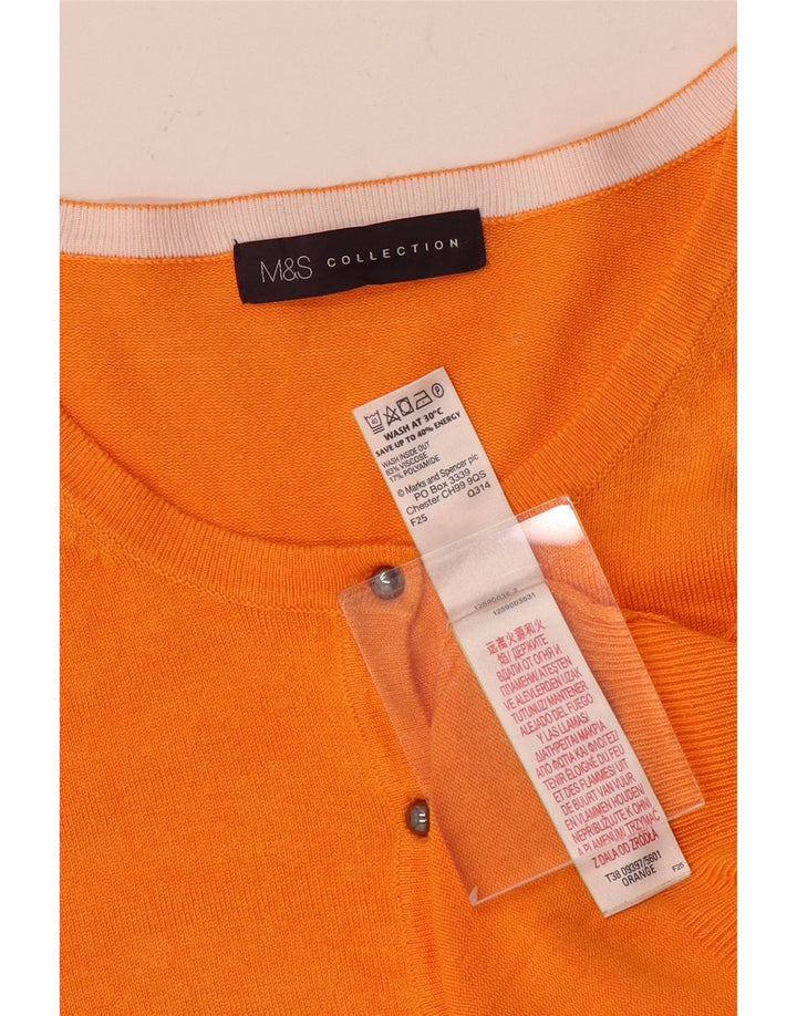Marks & Spencer Cardigan pour femme en viscose orange moyen UK 12