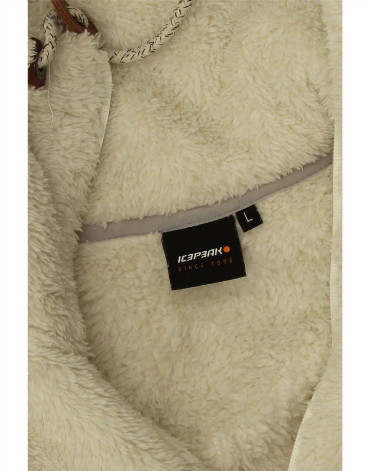 Icepeak Veste Polaire Femme UK 16 Large Blanc Cassé Polyester
