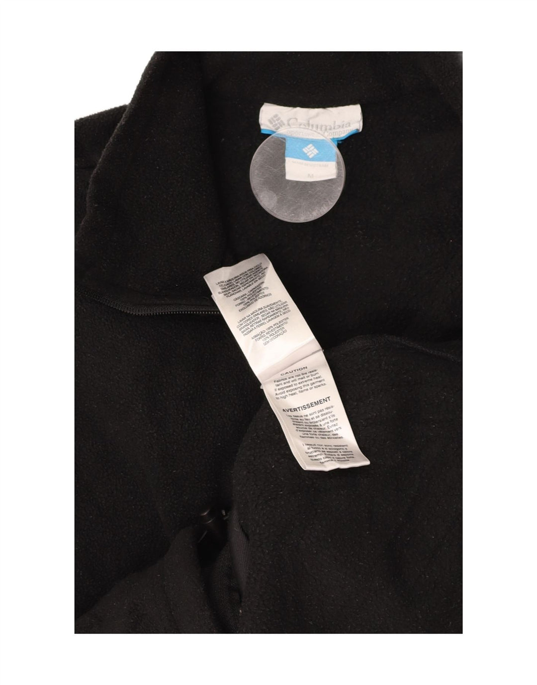 COLUMBIA Veste Polaire Homme UK 38 Moyen Noir Polyester