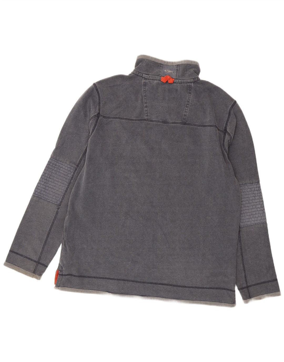 Weird Fish Sweat-shirt à col zippé pour homme en coton bleu marine Taille L
