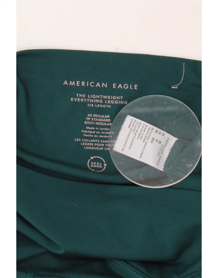 American Eagle Leggings Femme UK 4 XS Vert Polyester