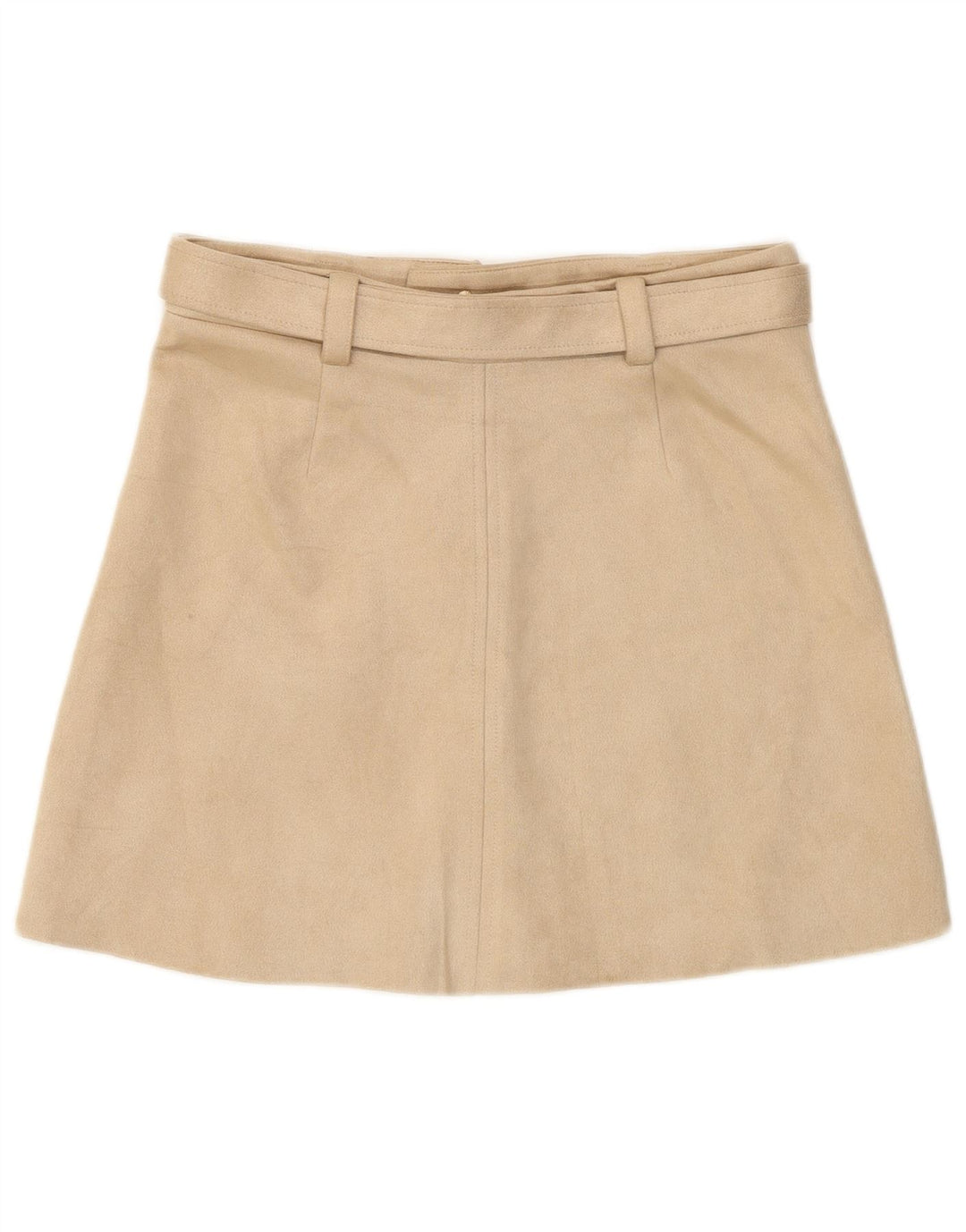 Zara Femme Mini Jupe Moyenne W28 Beige Polyester