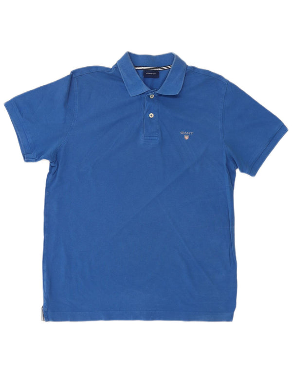 Gant Polo Homme Bleu Moyen Coton