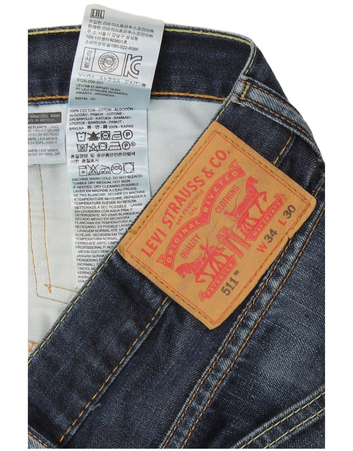 Levi's Jean Slim 511 Homme Bleu W34 L30 Coton