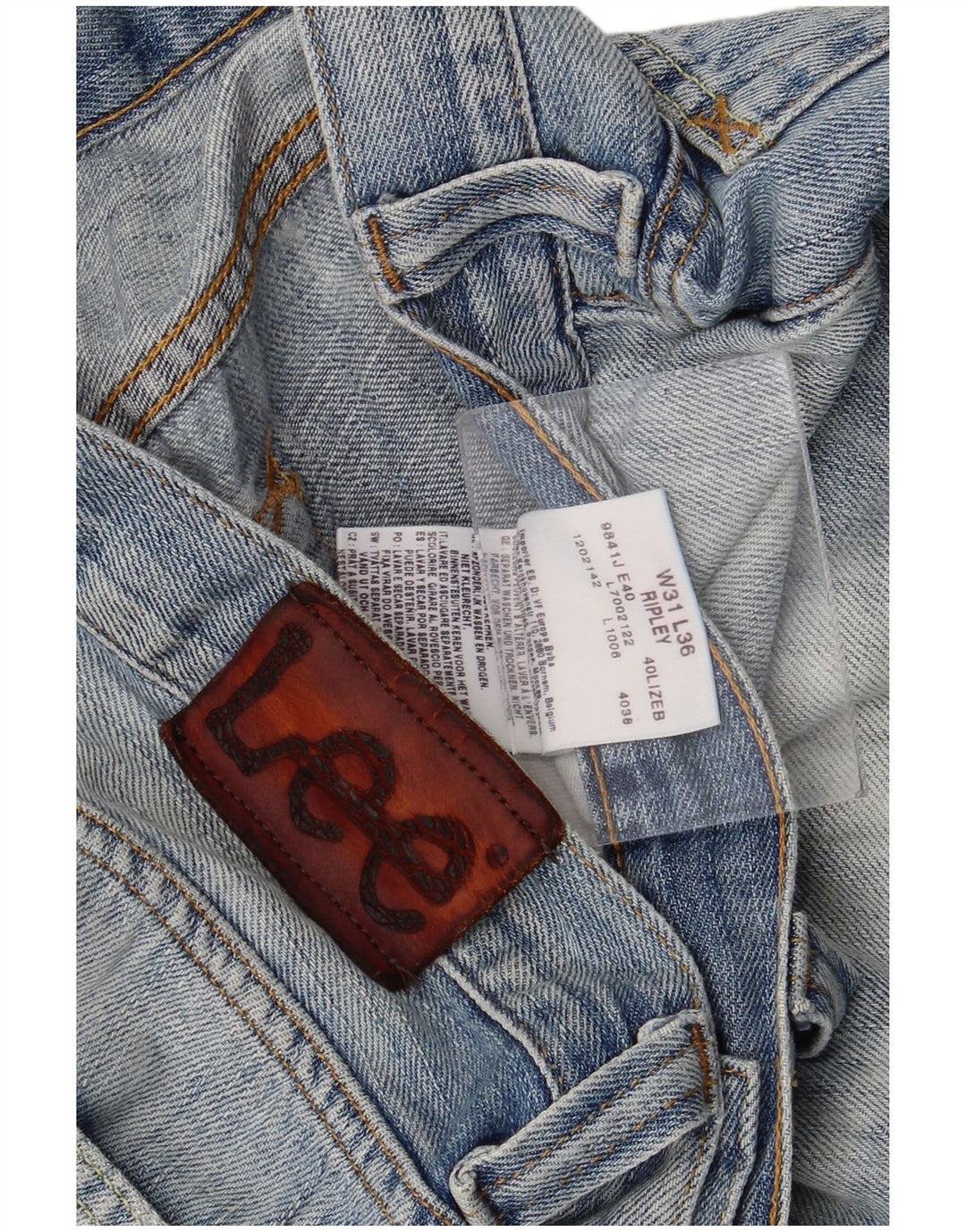 Lee Short en Jean Ripley W31 Homme Bleu Moyen Coton