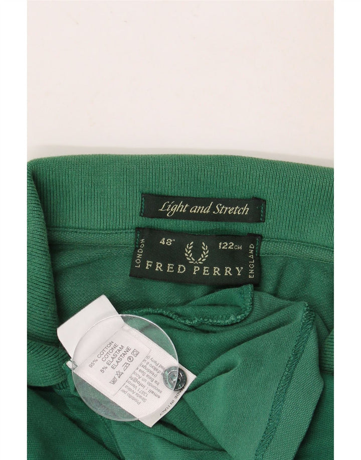 FRED PERRY Polo à Manches Longues Homme Grand Coton Vert