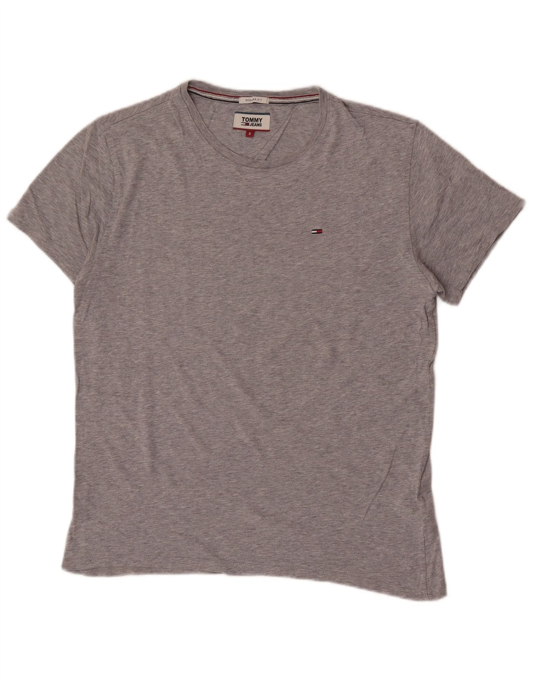 Tommy Hilfiger T-shirt coupe classique pour homme, petit, gris, coton