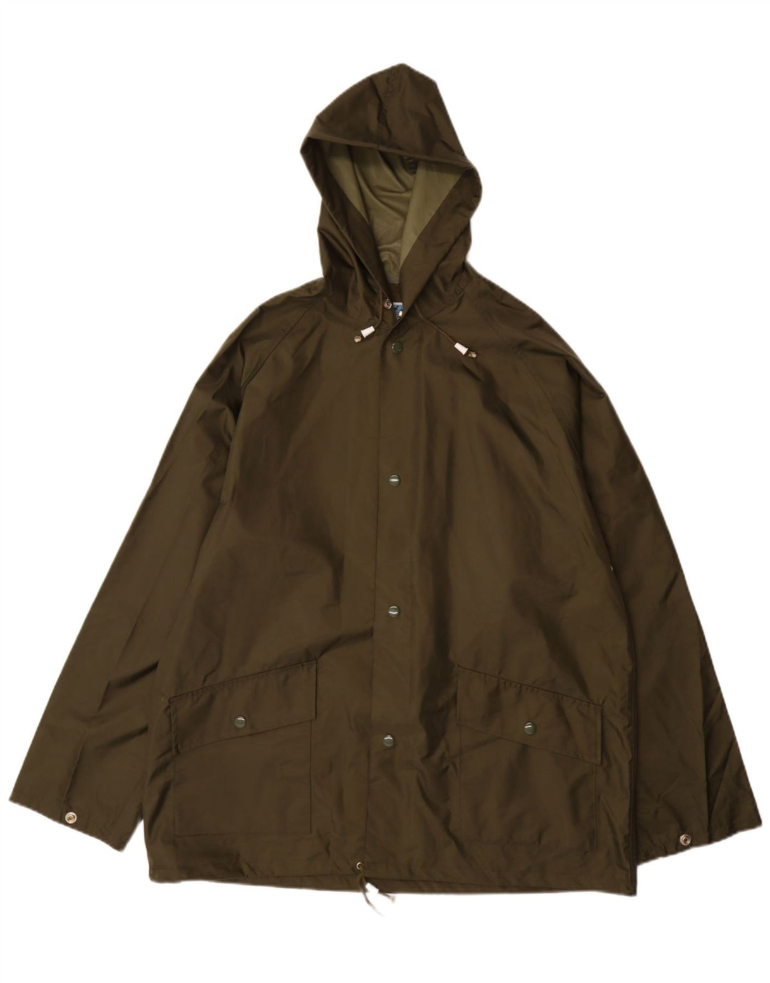 veste de pluie à capuche vintage pour hommes IT 52 XL Nylon kaki