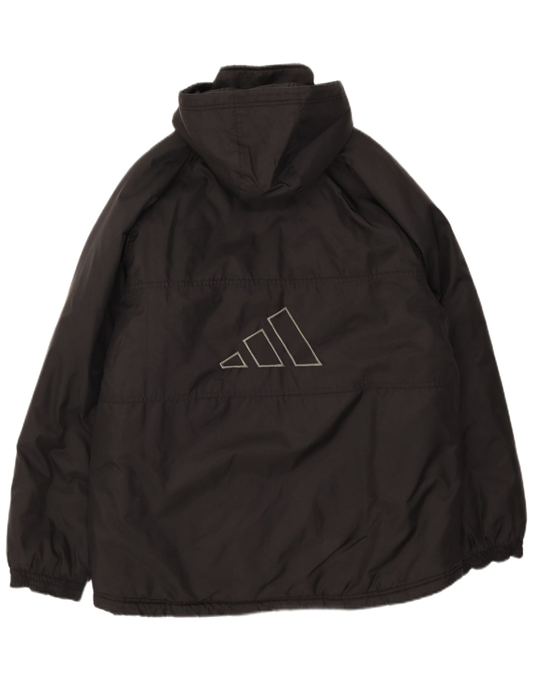 Adidas Veste matelassée à capuche graphique pour hommes UK 38/40 Polyester noir moyen