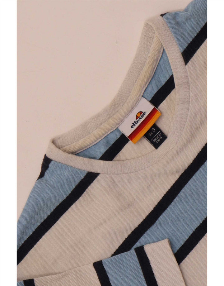 Ellesse T-Shirt Homme Petit Haut Rayé Blanc