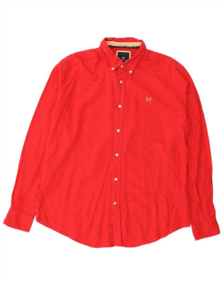 Crew Clothing Chemise Homme Grand Lin Rouge