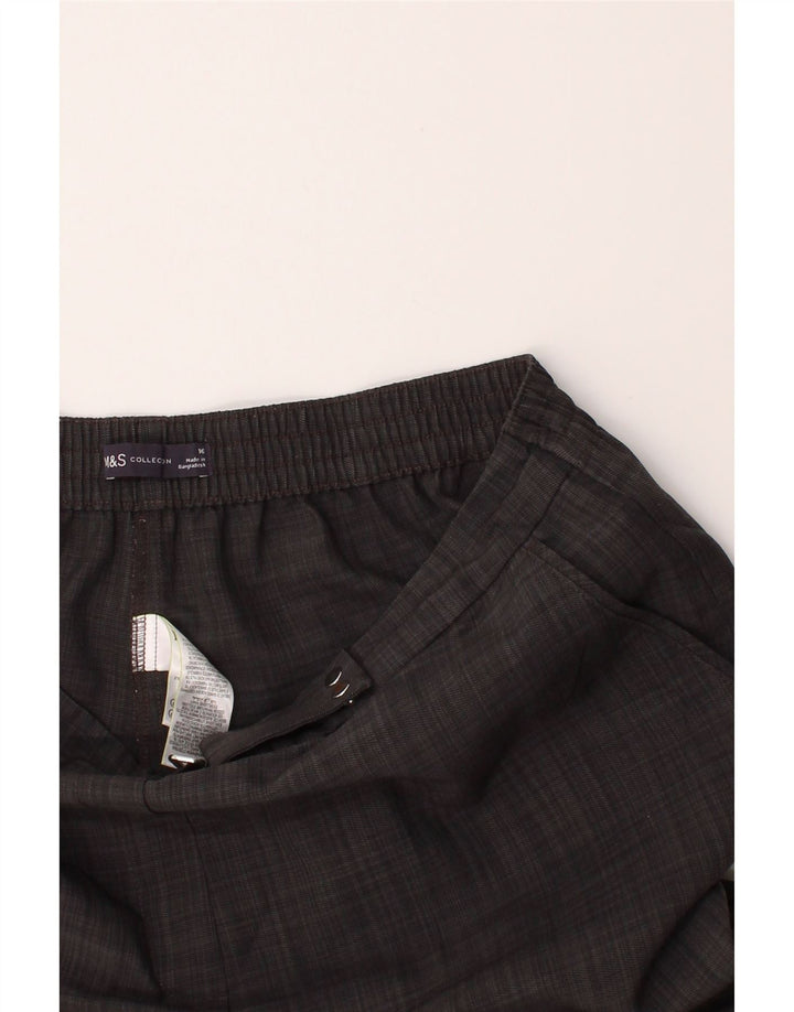 MARKS & SPENCER Womens Straight Suit Trousers US 16 Large W34 L26 Grey Vintage Marks & Spencer and Second-Hand Marks & Spencer from Messina Hembry 