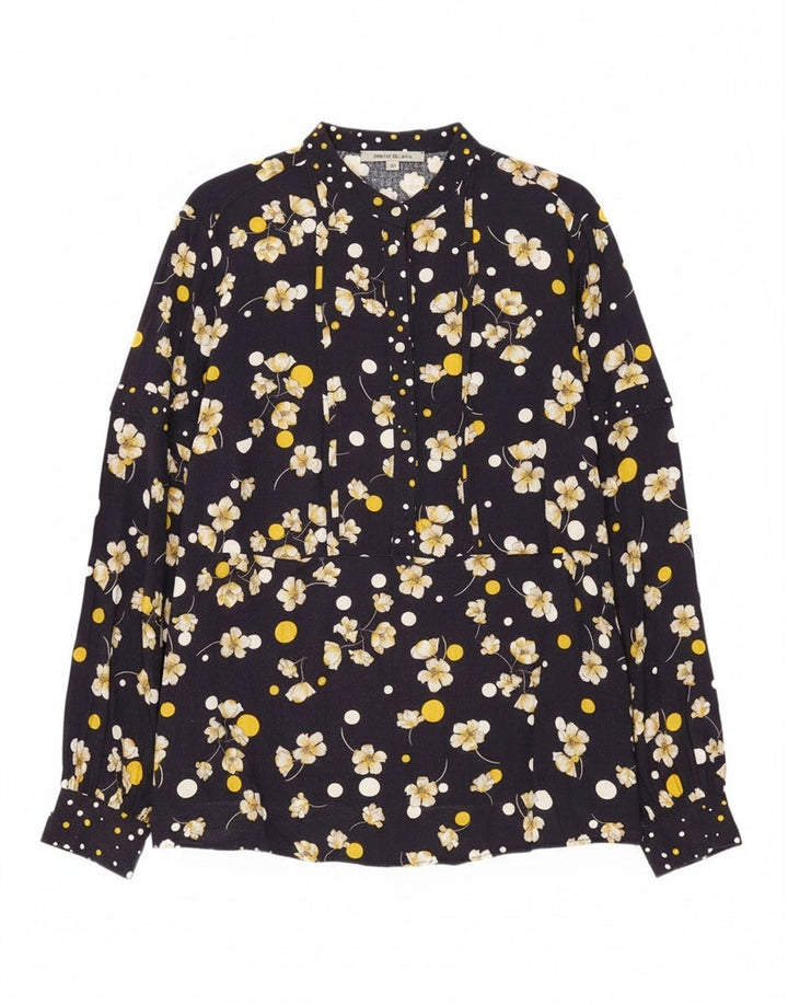 Penny Black Chemise Pull Femme UK 16 Large Bleu Marine Floral Viscose