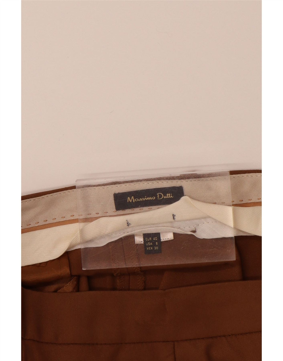 MASSIMO DUTTI Pantalon Chino Slim Femme EU 40 Medium W30 L28 Marron