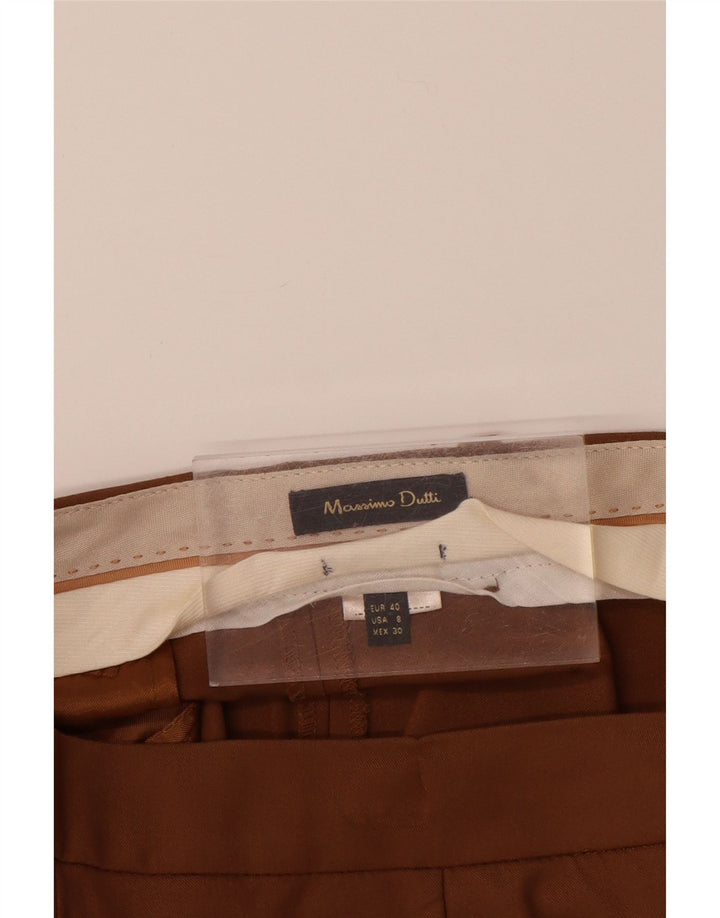 MASSIMO DUTTI Pantalon Chino Slim Femme EU 40 Medium W30 L28 Marron