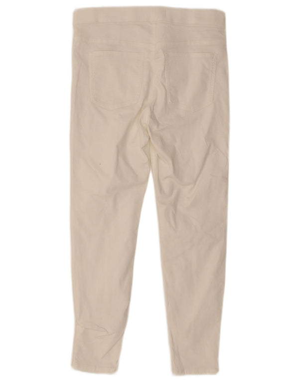 Marks & Spencer Pantalon court décontracté pour femme UK 12 Medium W30 L25 Blanc