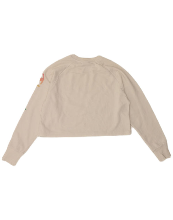 Champion Haut court surdimensionné à manches longues pour femme UK 10 Petit Blanc