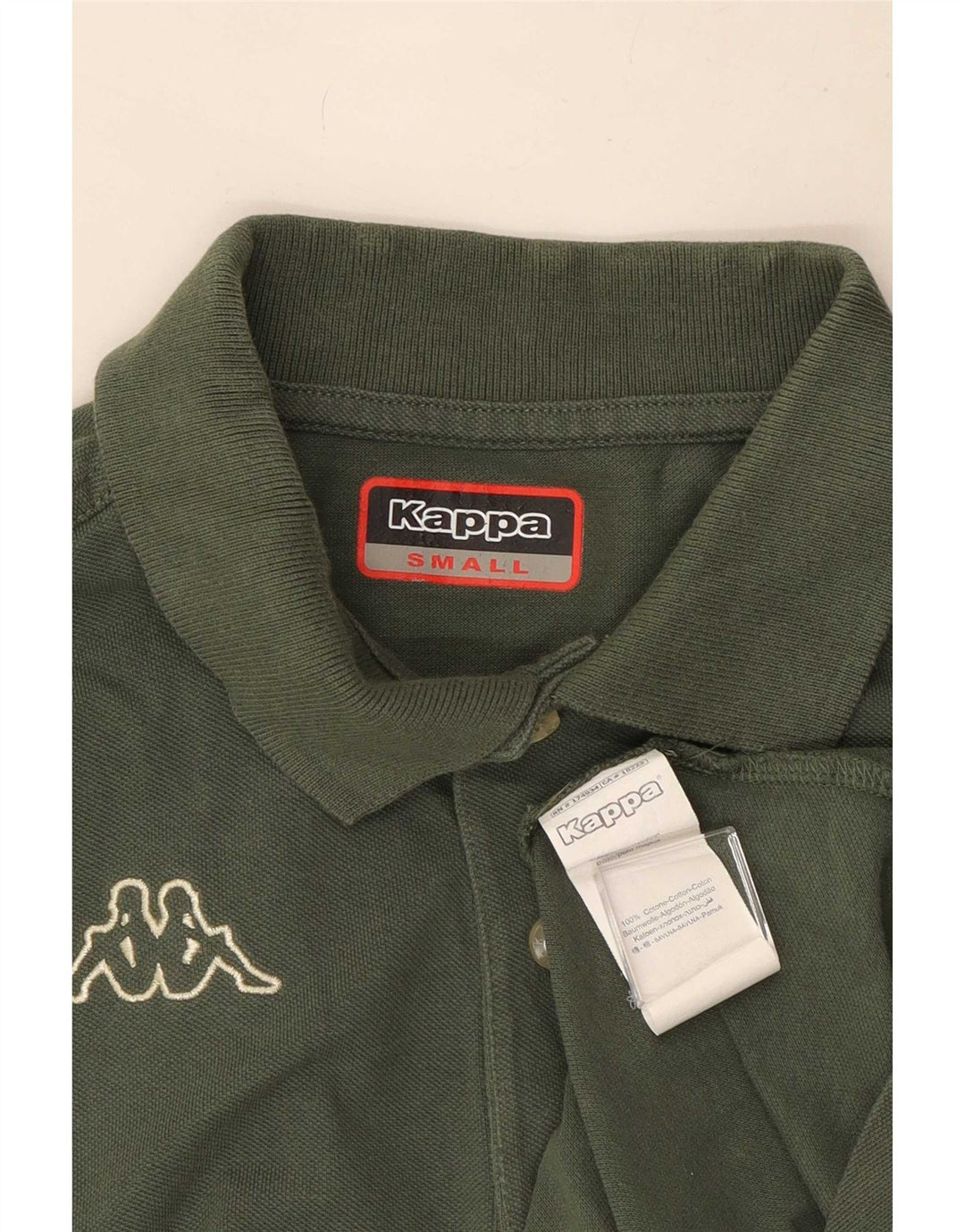Kappa Polo Homme Petit Vert Coton