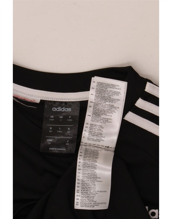 Adidas Garçon Climalite T-Shirt Top 9-10 ans Noir Polyester