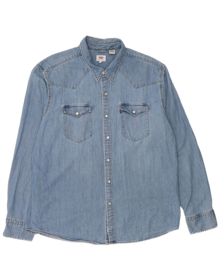 Levi's Chemise en Jean 2XL Homme Bleu Coton