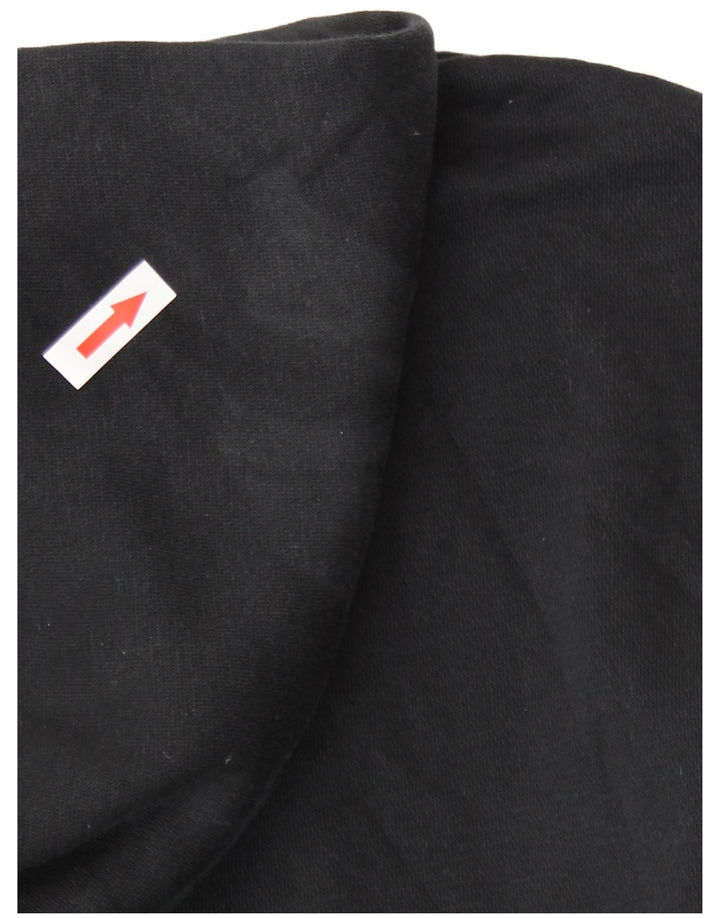 Zara Pull à capuche surdimensionné pour femme UK 14 en coton noir moyen