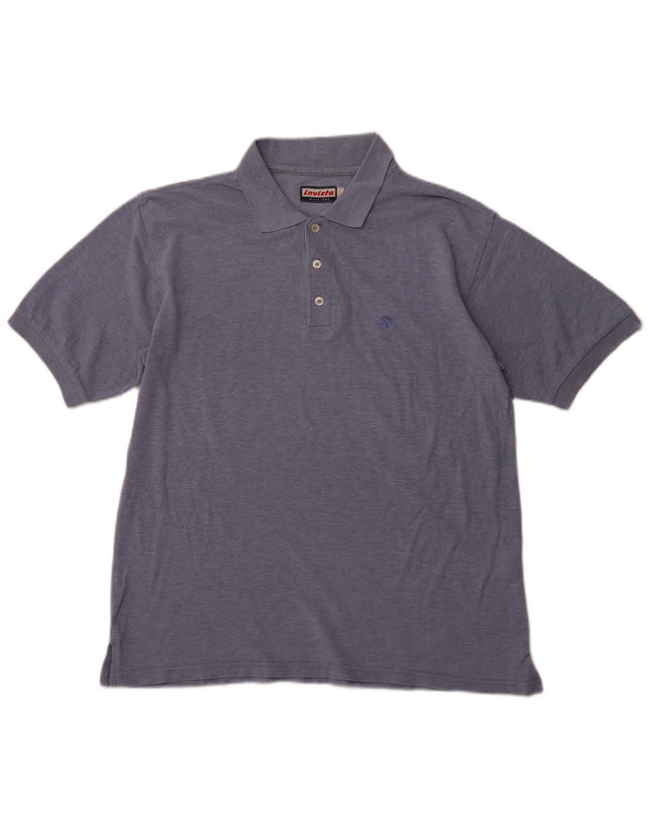 INVICTA Polo Homme Coton Chiné Bleu Marine Moyen