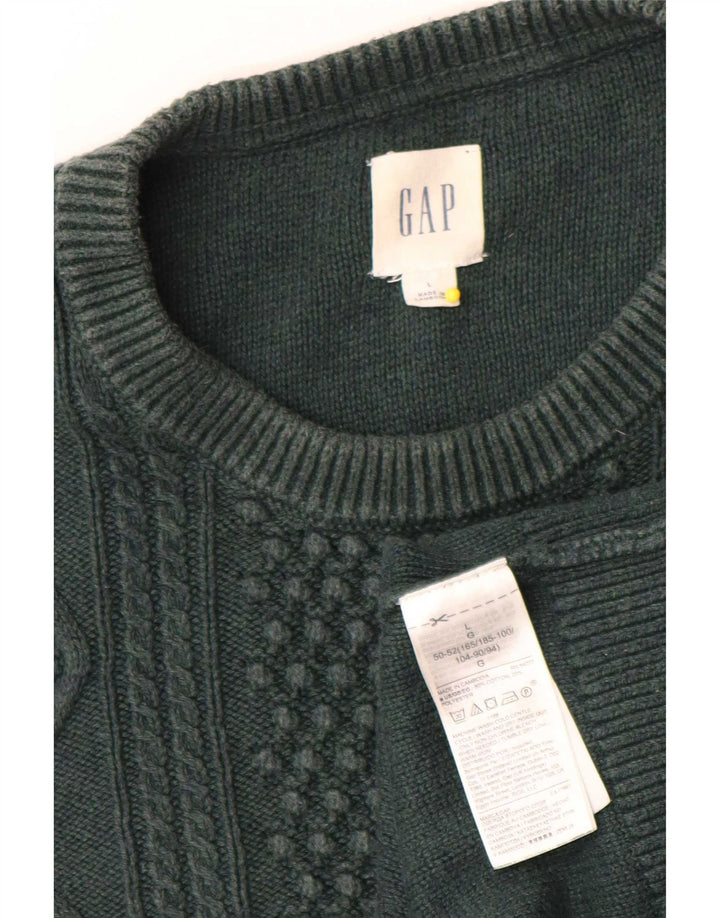 Gap Pull à col rond pour homme en coton vert grand