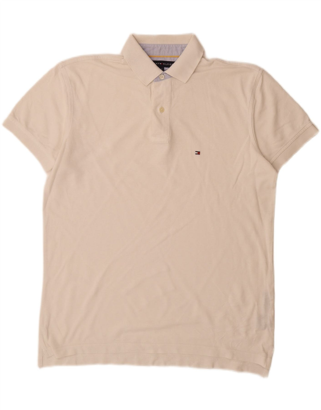 Tommy Hilfiger Polo Homme Blanc Moyen Coton