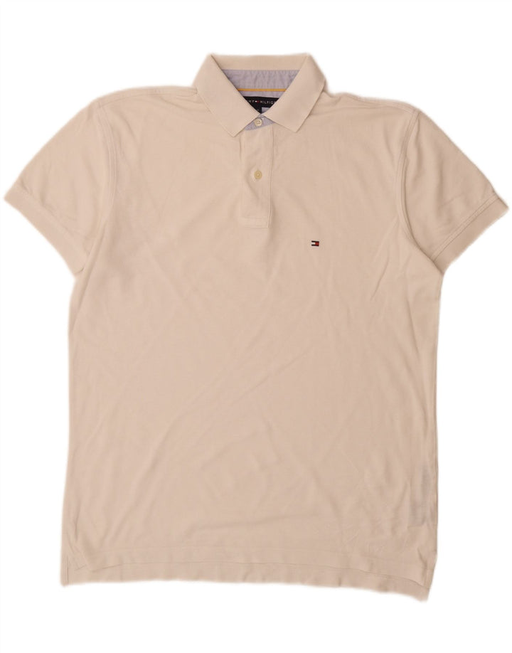 Tommy Hilfiger Polo Homme Blanc Moyen Coton
