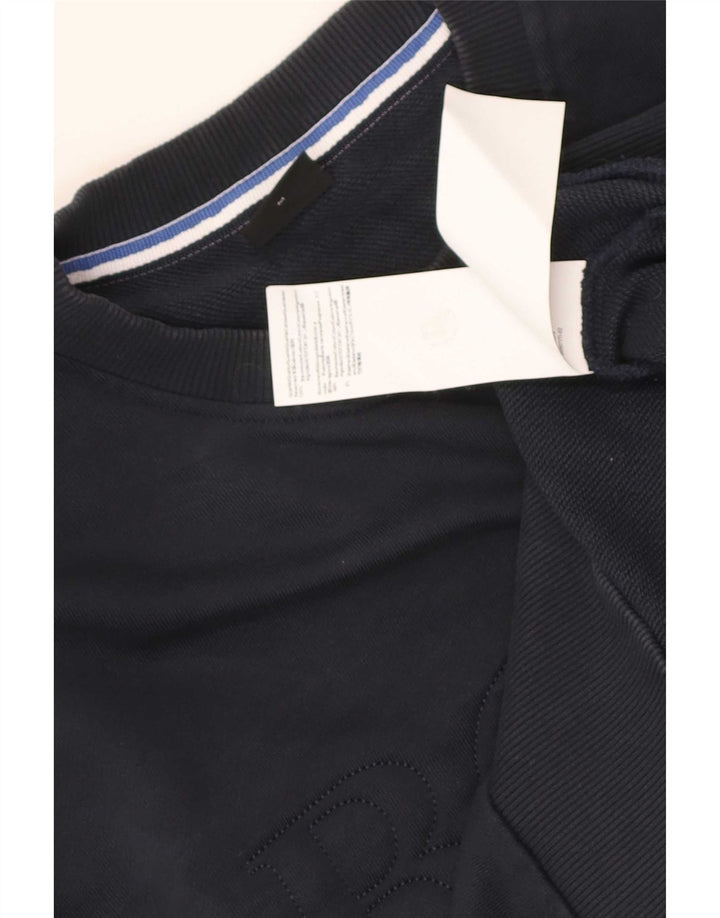 HUGO BOSS Homme Sweat-shirt graphique en coton bleu marine moyen