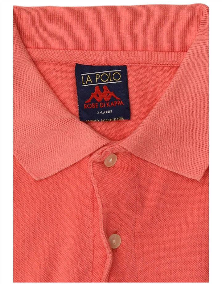 KAPPA Polo à Manches Longues Homme XL Rose Coton