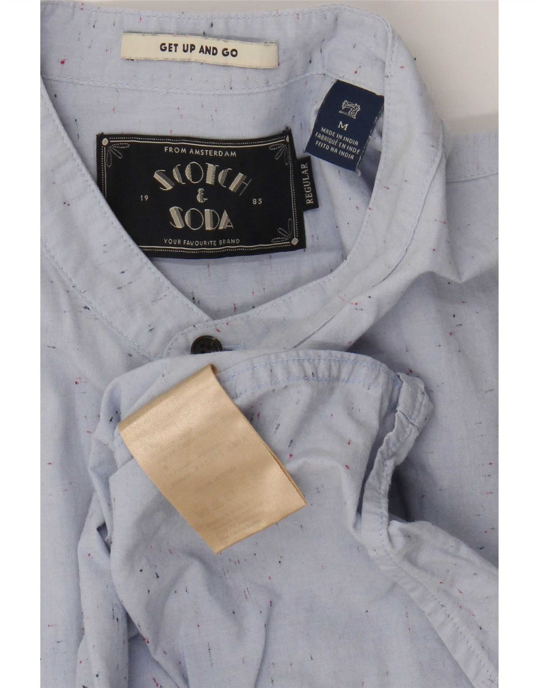 Scotch & Soda Chemise Homme Bleu Moyen Moucheté Coton