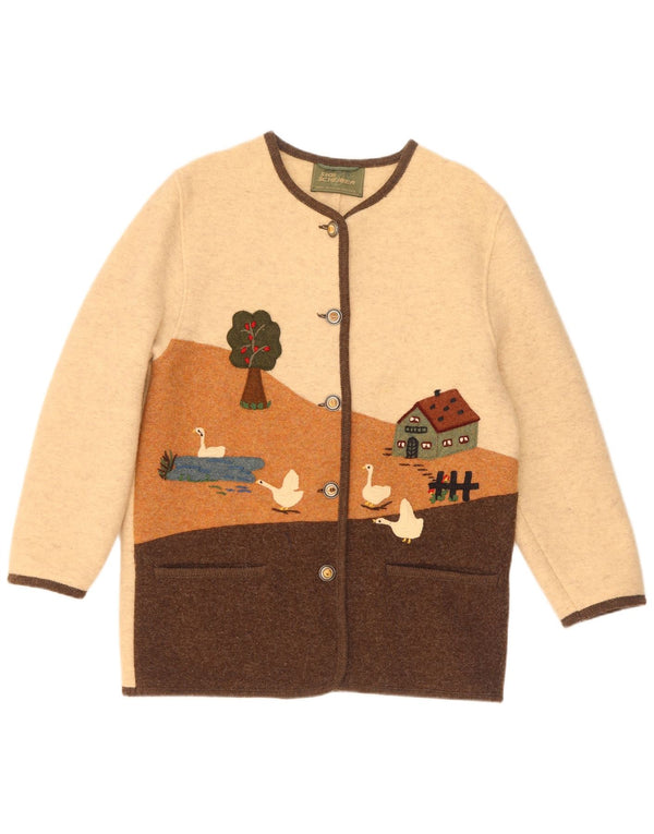 Sigi Scheiber Pull cardigan surdimensionné pour femme EU 36 Petit Beige