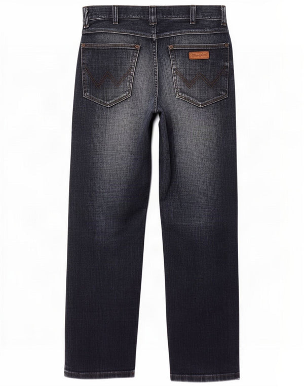 Wrangler Mens Roxboro Bootcut Jeans W30 L32 Bleu Marine Coton