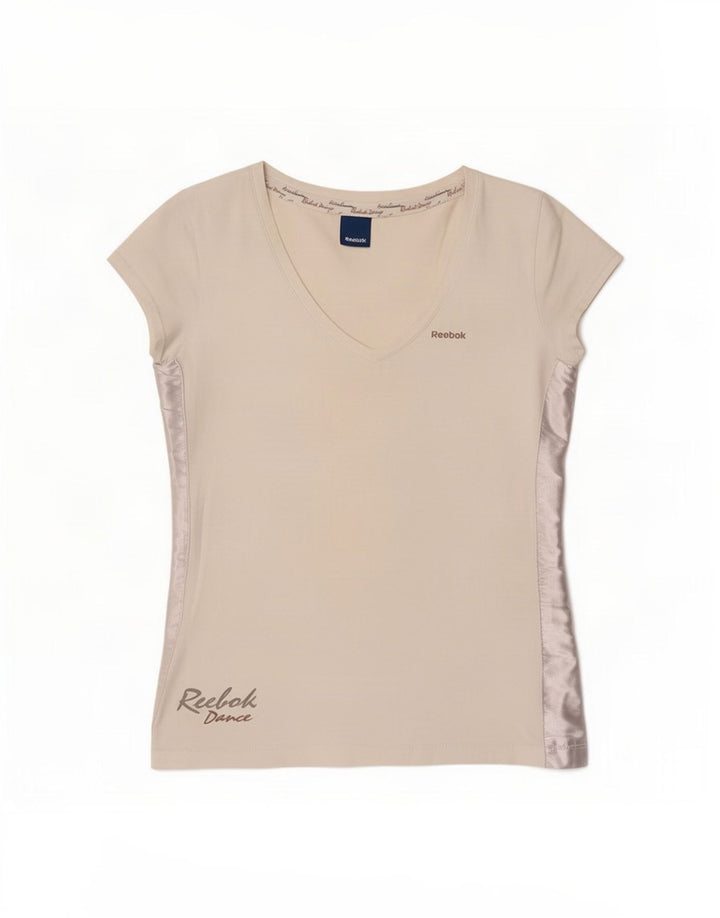Reebok T-Shirt Graphique Femme IT 44 Blanc Moyen