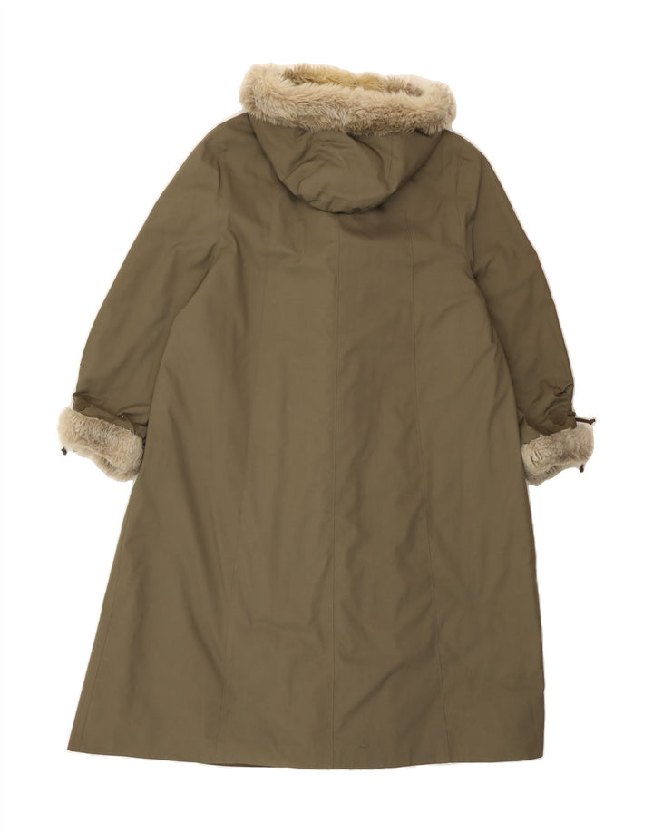 JOLIPEL Womens Hooded Overcoat IT 48 XL Khaki Polyester Vintage Jolipel and Second-Hand Jolipel from Messina Hembry 