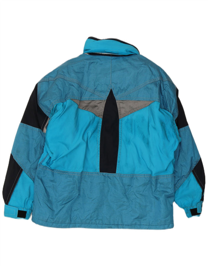Colmar Veste de ski à capuche coupe ample pour homme IT 50 Bleu moyen Colourblock