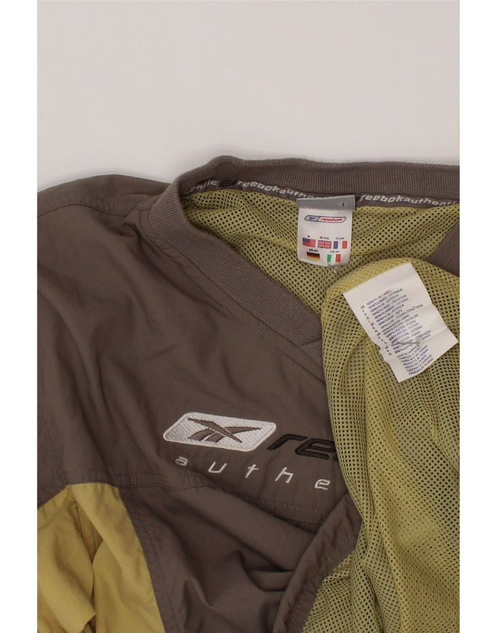 Reebok Haut de Survêtement Graphique Pull Garçon 9-10 Ans Gris Colorblock
