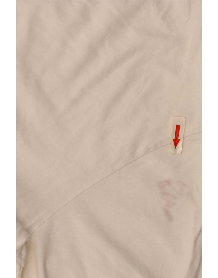 Hugo Boss Hommes T-Shirt Top Petit Blanc Coton